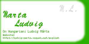 marta ludvig business card